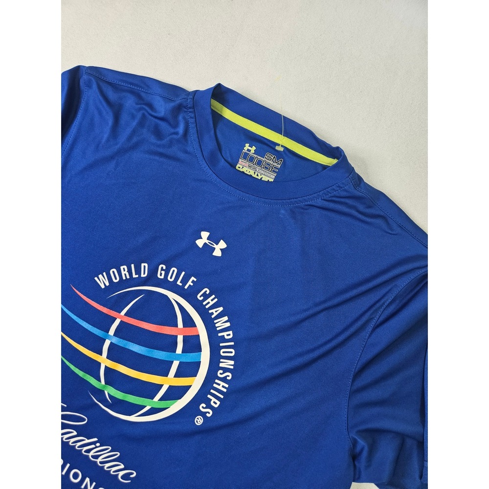 Under Armour WGC Cadillac Championship Shirt Mens SM Blue Golf Doral Loose Fit